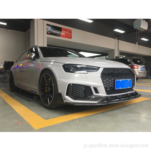RS4 B9 Avant 2019 Dry Carbon Fiber Front Lip with Winglets